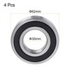 sourcing map 6206-2RS Deep Groove Ball Bearings 30mm Bore 62mm