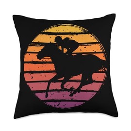 Horseback Riding Boots Horse Riding Girls Women Riding Sunset Horse Lover Horseback Rider Girls Women Throw Pillow, 18x18, Multicolor