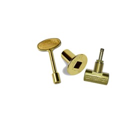 Dante Products Combo Pack with Straight 1/2-inch Globe Valve, Polished Brass Floor Plate and 3-inch Key