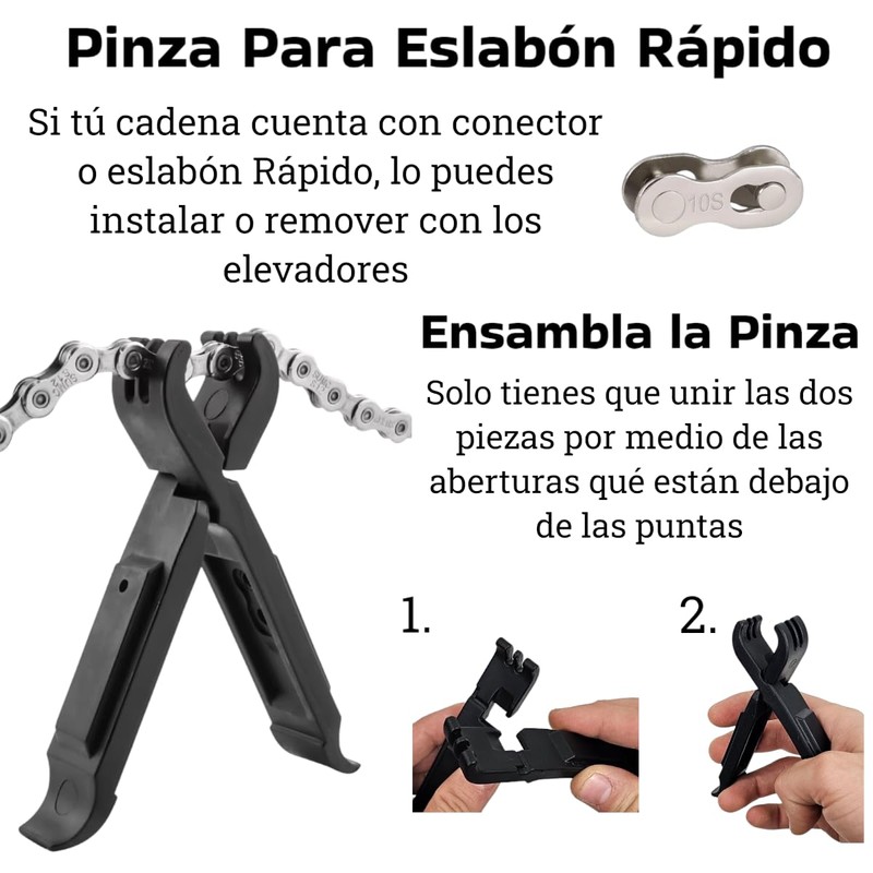 Palancas Quita Llantas Espatulas Desmontables para Bici 3 en1 /