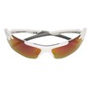 Rawlings Men's Curve It Sunglasses, White and Red, 76mm