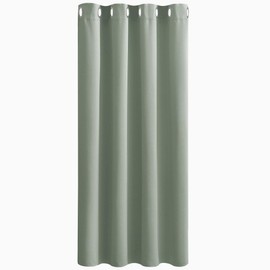 PONY DANCE Sage Green Blackout Thermal Insulated Eyelet Curtain for Bedroom, Living Room, Kitchen - 42 x 63 Inch, 1 Panel - Reduce Noise, Energy Saving, Soft Fabric