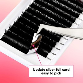 FADVAN Individual Eyelash Extensions 0.20 C Curl 7-15 mm Blending Tray 12 Row Classic Eyelashes for Eyelash Extension Roll Individual Lashes 1 to 1 Professional Classic Eyelash Extensions