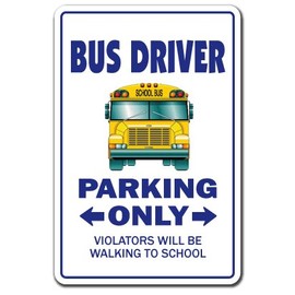 Bus Driver Decal Parking Decals School schoolbus Teacher Holiday | Indoor/Outdoor | 9" Tall