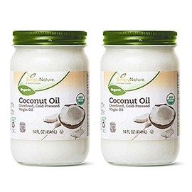 2-Pack Simply Nature Organic Coconut Oil Unrefined, Cold-Pressed Virgin Oil, (14 fl oz/each)