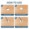 Pack of 6 White Cable Grommets for Desk, 50 mm