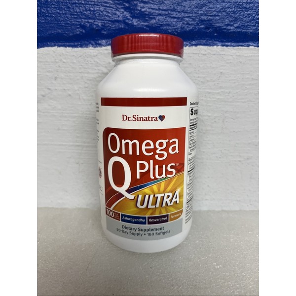 Dr. Sinatra Omega Q Plus Ultra Softgels 180 Count 08/2026