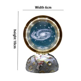 Betterlifewj 3D Jellyfish Crystal Ball Night lamp. with Planet Base. Warm Room Decoration Crystal lamp.