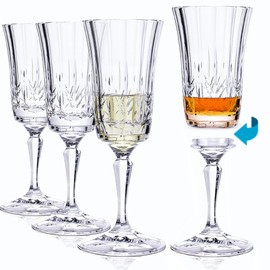 Connectware 7 oz 'Brighton' Ecozen Plastic Twist Off Stem- Wine Glass - Cocktail Glasses - Wind Resistant - Set of 4
