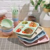 24 Pcs Wheat Straw Dinnerware Cutlery Set for Aldult Including