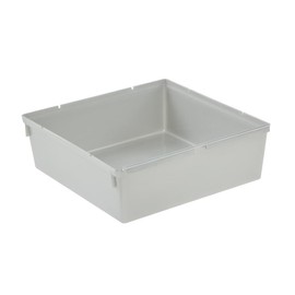 ok Organiser System Expandable Robust Plastic (PP), 8 x 8 x 5 cm, Silver, 15 x 15 x 5 cm