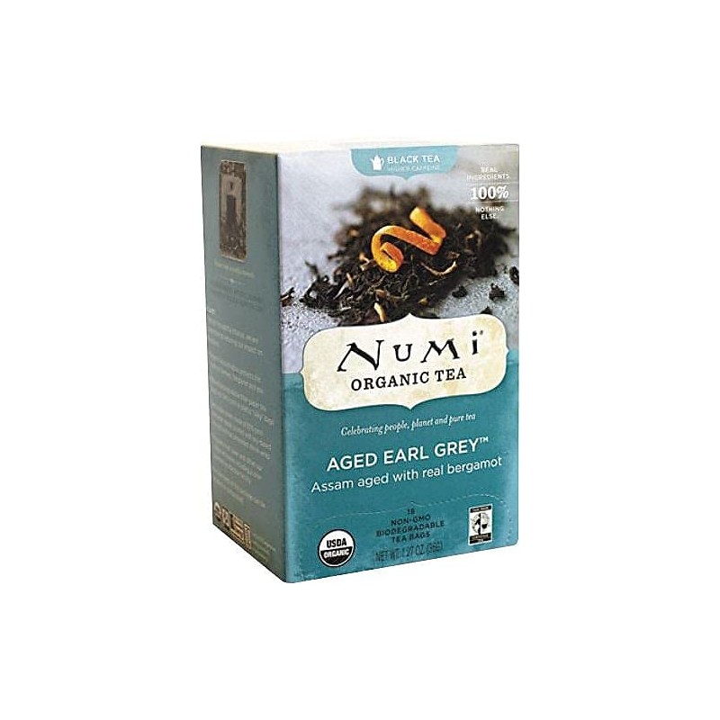 Numi Organic Tea Aged Earl Grey Black Tea, 18 ct