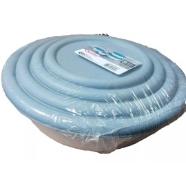 STERILITE 14069 8 Pc Covered Bowl Set, White & Blue