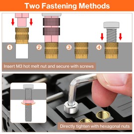 Threaded Inserts Soldering Tips Set, Preciva M3 Thread Insert Soldering Tips Set with M3 Screws Nuts Assortment Set