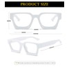 EYLRIM Thick Square Frame Blue Light Glasses for Women Men