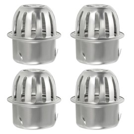 PATIKIL Dome Gutter Guard Filter, 4 Pack 304 Stainless Steel Downspout Strainer, Anti-Blocking Outdoor Gutter Cleaning Tool for Stops Leaves Debris, Fits 2.8-3 Inch