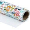 WRAPAHOLIC Jumbo Floral Wrapping Paper Roll - 30 Inch x