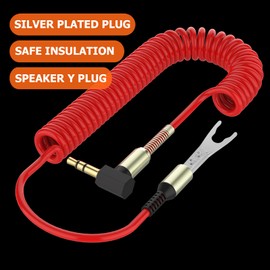 KOMBIUDA Silver Plated Speaker Y Plugs U Shaped Audio Screw Fork Connector Premium Speaker Cable Wire Adapter for Reliable Connections High Temperature Resistant