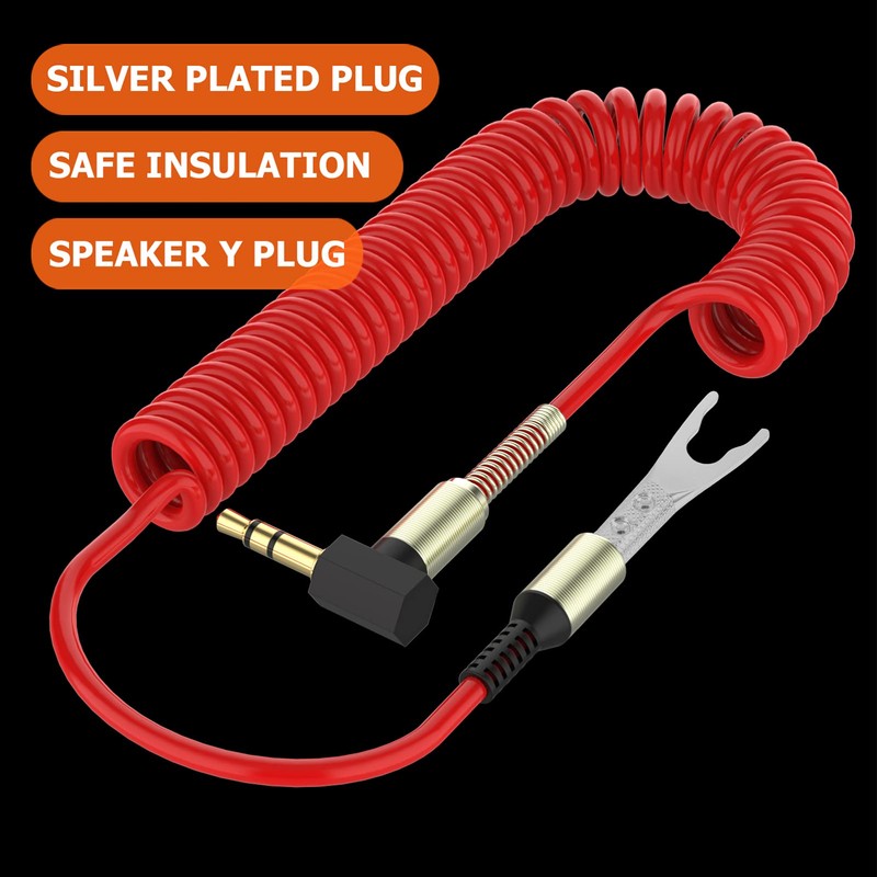 KOMBIUDA Silver Plated Speaker Y Plugs U Shaped Audio Screw