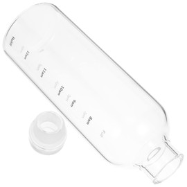 Mipcase Large Capacity Transparent Plastic Water Bottle with Scale Leak Design Comfortable Grip for Outdoor Use Water Cup