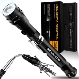 Valentines Day Unique Gifts for Husband from Wife,Stocking Stuffers for Husband,Magnetic Pickup Tool with Flashlight“BEST HUSBAND EVER”,Fathers Day Anniversary Birthday Wedding Gifts,Gift box