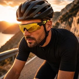 UV400 Polarized Sports Sunglasses for Cycling – Lightweight Wraparound Eyewear with REVO Lens for Hiking, Running & Daily Use