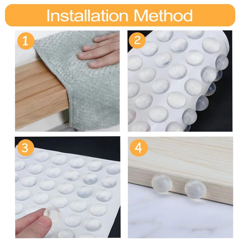 Drawer Bumpers Pads,Tiny Cabinet Door Bumpers,Cupboard Dots Self Adhesive Clear