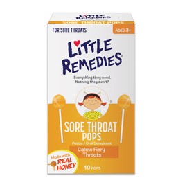 Little Remedies Little Remedies Sore Throat Pops with Real Honey for Kids 3+ | Soothing Pops that Calms Fiery Throats