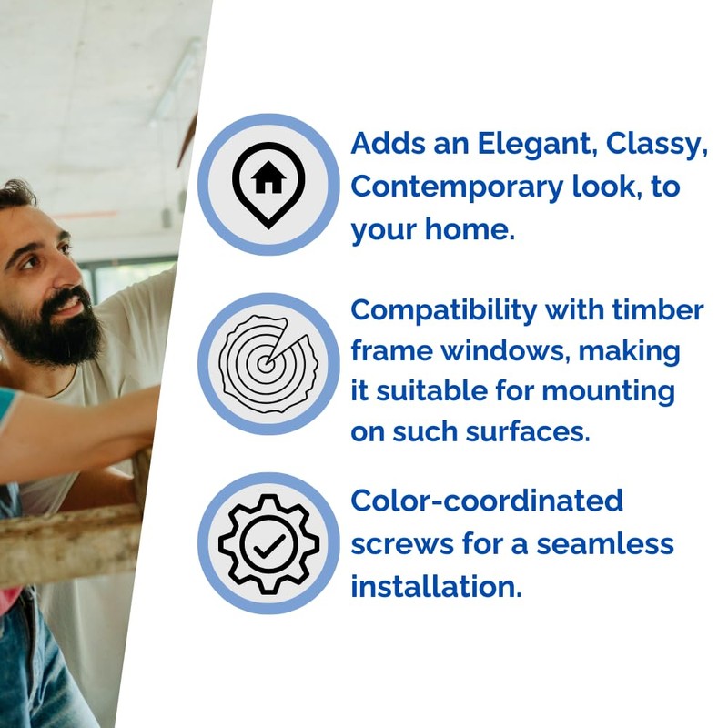 FixRello Fastener Casement Window Handle for Timber Surfaces | with