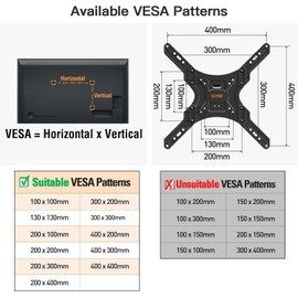 ELIVED Long Arm TV Wall Mount for Most 26-65 Inch TVs, 37.4 Inch Long Extension TV Mount Swivel and Tilt, Max VESA 400x400mm, Full Motion Wall Mount tv Bracket Holds up to 77 lbs.