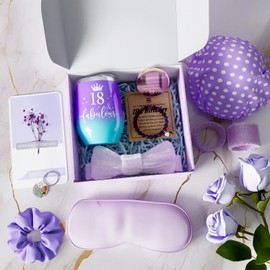 ZSYTZL 18th Birthday Gifts for Girls, Gifts for Girl Birthday Unique Relaxing Gift Basket Set for Best Friends Sister Daughter, 18 Year Old Birthday Gifts for Her-18th