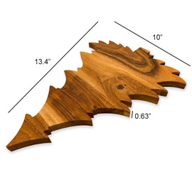 WOODLERY Christmas Tree Shaped Wood Cutting Board for kitchen, Tree Shaped Wood Cutting Board, Christmas Decorative Serving Tray (Leafy Christmas Tree Board 13"L x 10"W)