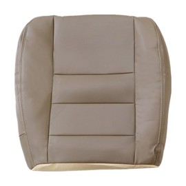 NLQR Driver Side Bottom Replacement Seat Cover Tan & Foam Cushion Compatible with Ford F250 F350 F450 F550 Lariat 2002 2003 2004 2005 2006 2007