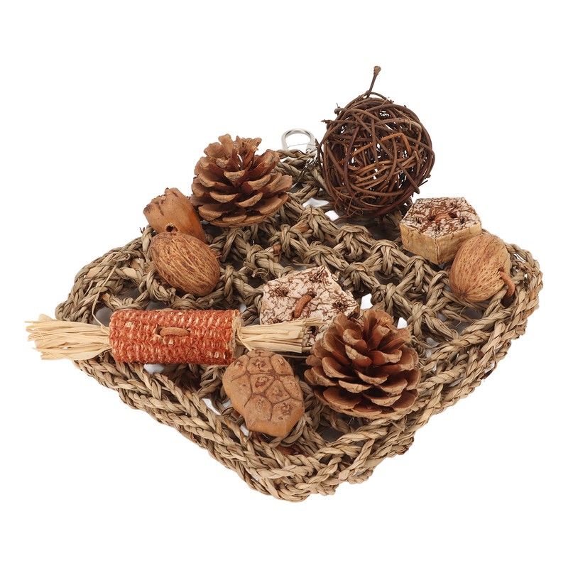 Bird Climbing Net Rattan Ball Pine Cone Corn Cob Nuts