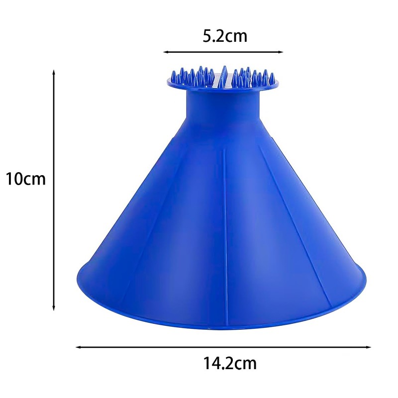 Hsthe Sea 2Pcs Car Ice Scraper, Round Cone Car Ice