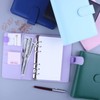 HAUTOCO PU Leather A6 Budget Binder Cover, Refillable 6 Ring