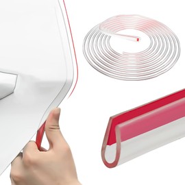 Pvotawp Car Door Edge Guards Car Door Protectors Edge Guards, 16Ft Door Edge Guards Clear Rubber U Shape Door Weather Seal Stripping Stick Trim Universal Car Door Entry Trim Molding Guard Protector