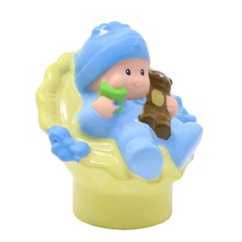 Replacement Part for Collectible Fisher-Price Little People Happy Sounds Home Dollhouse Playset P3329 - Replacement Baby Boy Figure in a Carseat