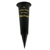 Black In Loving Memory Husband Spiked Memorial Grave Flower Vase