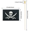 JKAVPPT 12 Pack Pirate Jack Rackham Stick Flag Small Mini