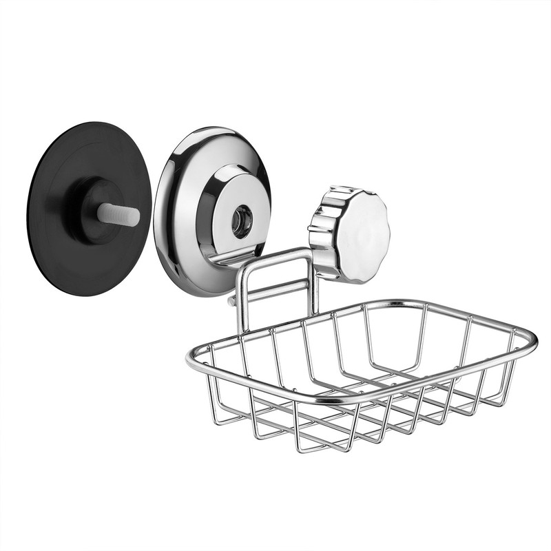 SANNO Suction cups Shower Caddy Soap Dish Double Bath Hook-Bath