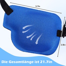 KWJEIULSOQ 4Stuck Augenklappe Medizinisch Eye Patches Augenpflaster Erwachsene Augenklappe Medizinisch Erwachsene Einzelne 3D Abdeckung, Verstellbare, Wiederverwendbar (D)