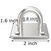 Hulless 4 Pcs 2 x 1.6 Inch 304 Stainless Steel