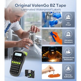 VolenGo Label Maker Waterproof-Labels, Wire Cable Label Maker, Labeler Machine with Tapes Laminated, H1100 Handheld Labeling Maker with Backlit-LCD & One-Touch Key, Home Industrial Office Organization