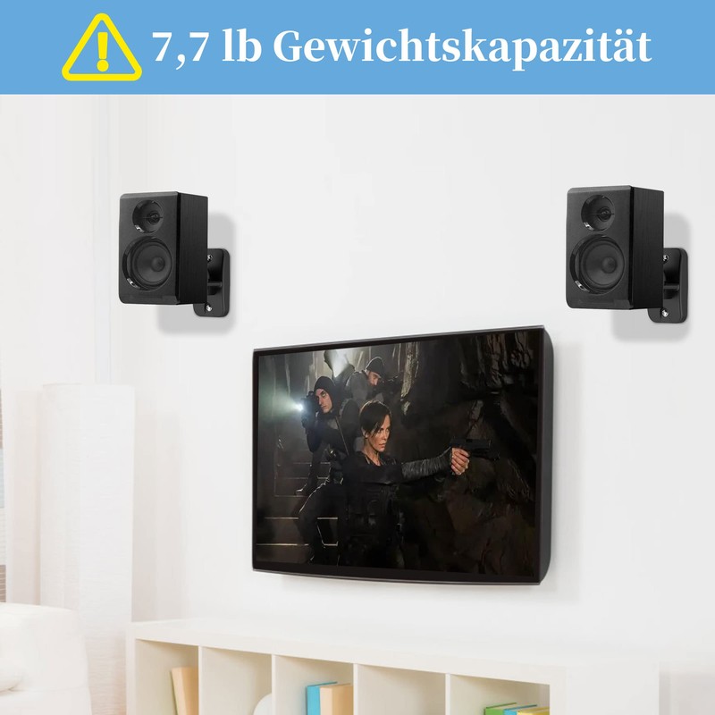 Cozycase Speaker Wall Mount with Fittings - 2 Pieces Swivelling