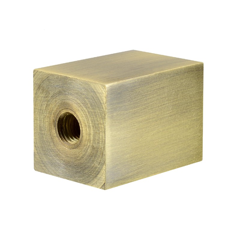 Aspen Creative 24031-42, Rectangular Cube Finial for Lamp Shade, Steel