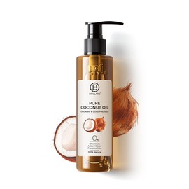BRILLARE Pure Coconut Oil, Natural & Cold Pressed, For All Hair Type & Skin Care, Repairs Damage & Helps in Hair Regrowth, 200ml