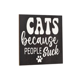 JennyGems Cats Because People Suck Funny Refrigerator Magnets, 3 x 3 Inches, Cat Gifts, Fridge Magnets, Made in USA