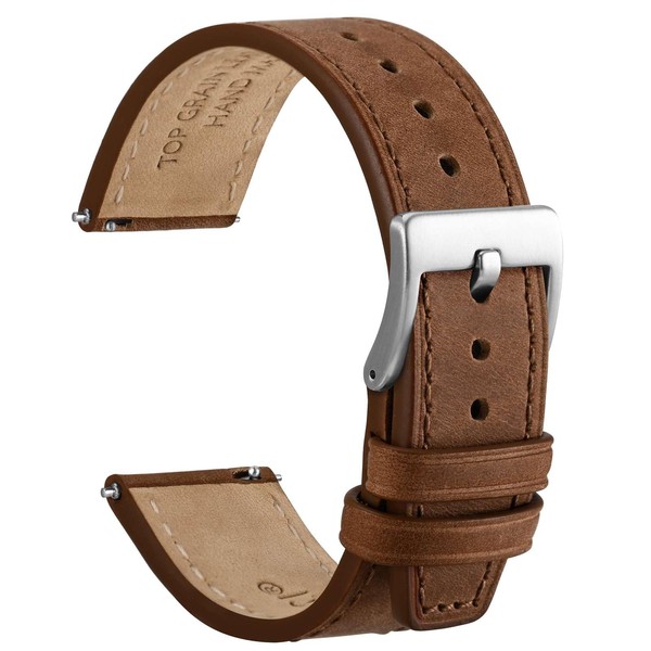 WOCCI Elite Watch Strap, Top Grain Leather, Quick Release, Strap
