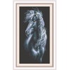 Abillyn Embroidery Cross Stitch Kits Black Horse Stamped with Printed